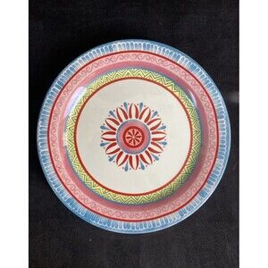 Set Of 4 Euro Ceramica 8.6 Multicolor Dinner Plates